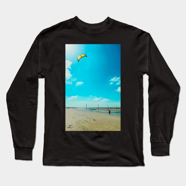 Beach Kiting No. 5 Long Sleeve T-Shirt by asanaworld